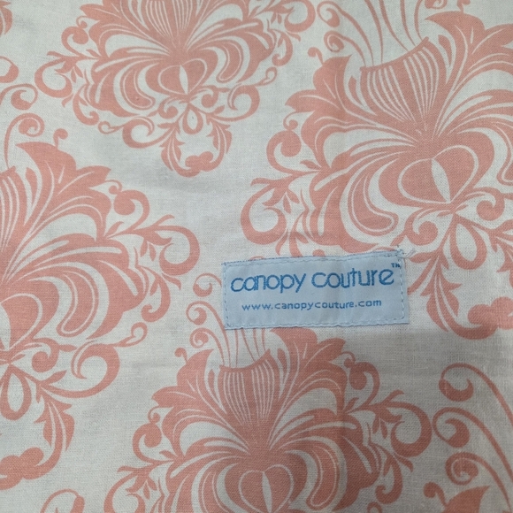 Canopy Couture Carseat Cover Soft Minky Fleece & Cotton "Angelina" Pink & White - Picture 2 of 4